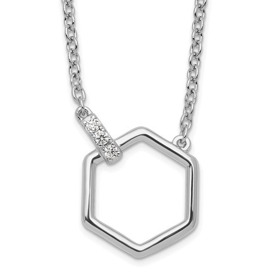 Strict Plain V Necklace Silver