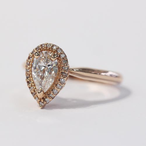 Lab Grown Diamond Pear Shaped Engagement Ring – Scott's Custom Jewelers