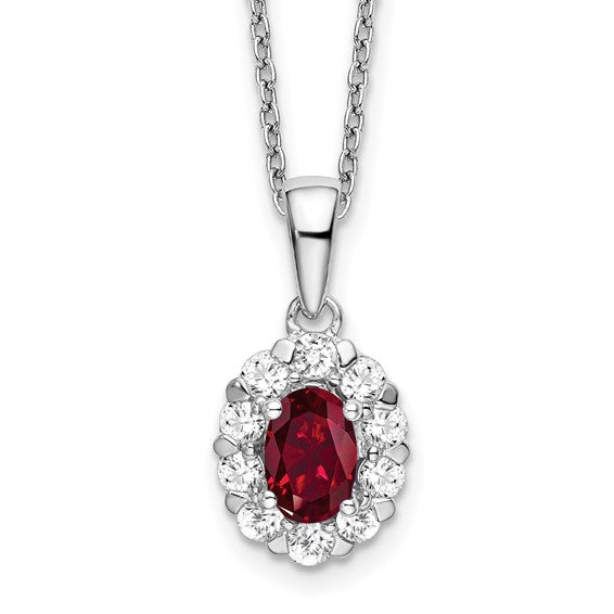 Ruby & Lab Grown Diamond Pendant