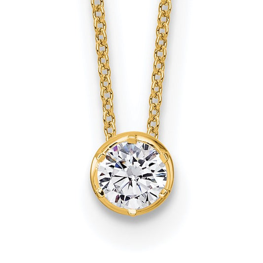 Lab Diamond Solitaire Style Pendant