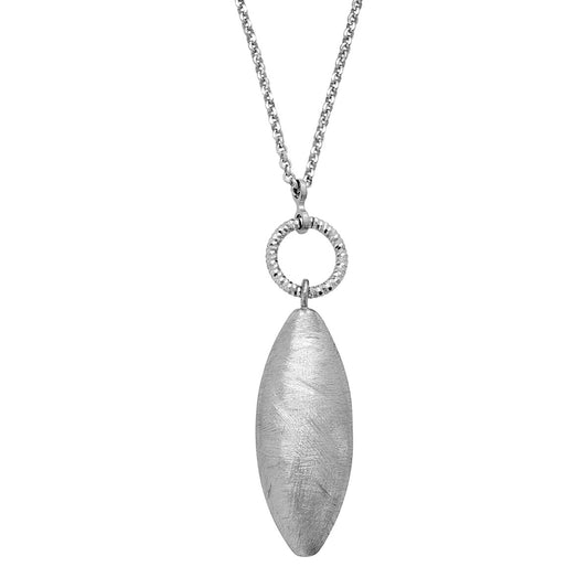Silver Textured Necklace