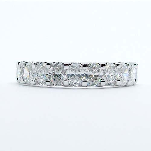 14k White Gold Oval Lab Grown Diamond Wedding Ring